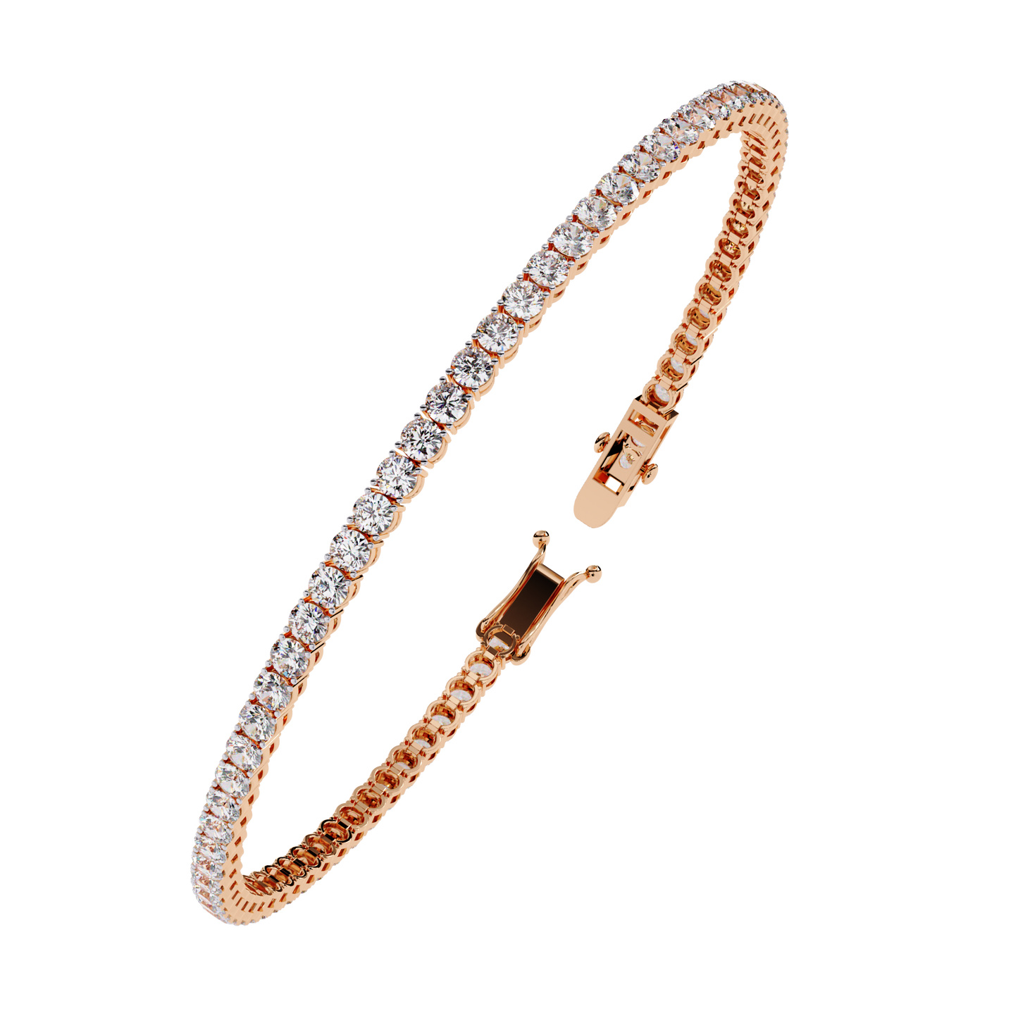 5 ct to 20 ct Slim Diamond Tennis Bracelet in 10k Gold