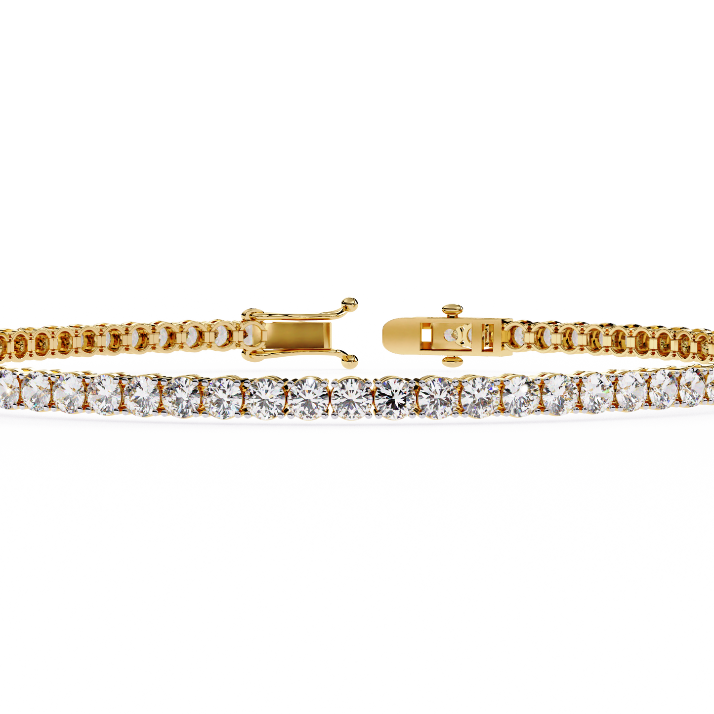 5 ct to 20 ct Slim Diamond Tennis Bracelet in 10k Gold