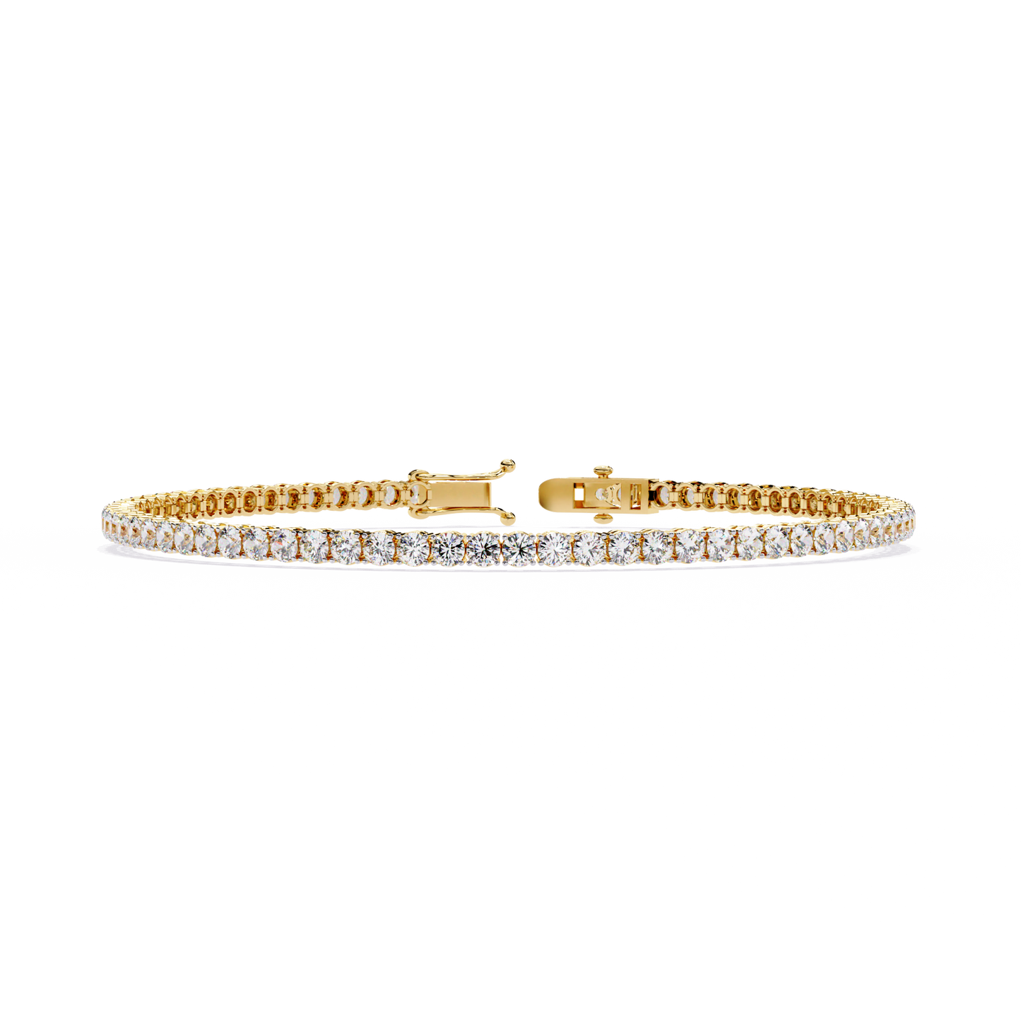 5 ct to 20 ct Slim Diamond Tennis Bracelet in 10k Gold