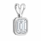 Emerald Cut Diamond Pendant