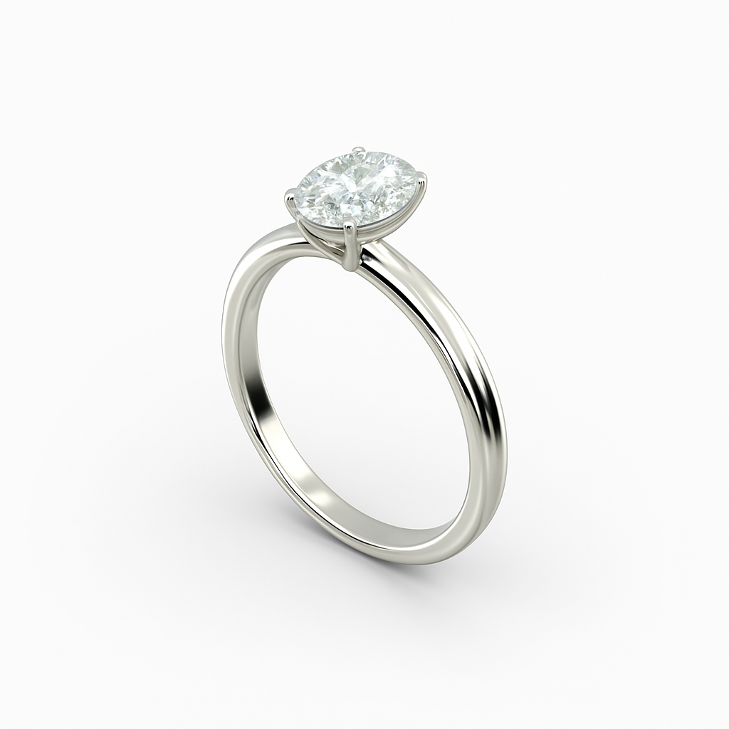 2 ct to 8 ct Solitaire Plus Oval Diamond Engagement Ring Mounting