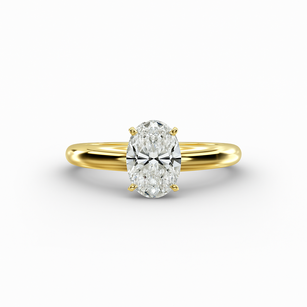 2 ct to 8 ct Solitaire Plus Oval Diamond Engagement Ring Mounting