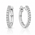 Elegant Diamond Inside-Out Hoop Earrings