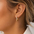 Elegant Diamond Inside-Out Hoop Earrings