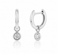Round-Cut Drop Pave Earrings