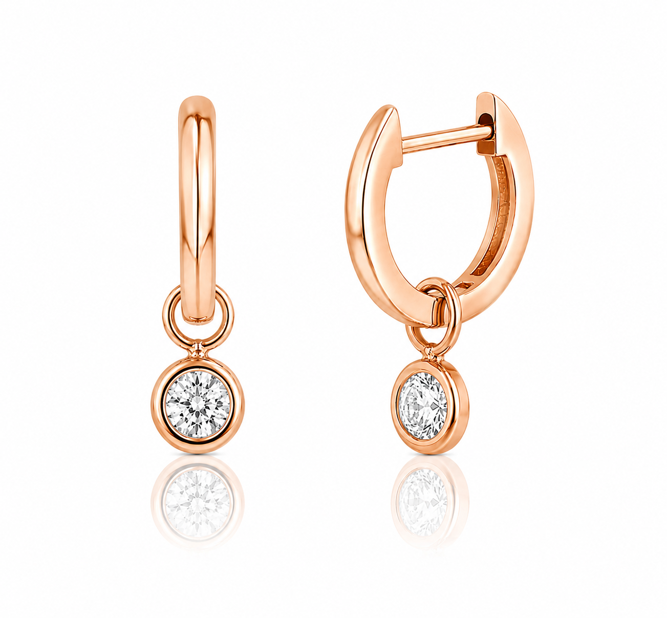 Round-Cut Drop Pave Earrings