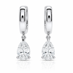 Pear Diamond Drop Earrings