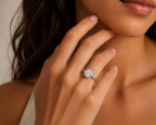 Round cut six prongs Solitaire Ring
