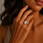 Oval Sidestone Ring