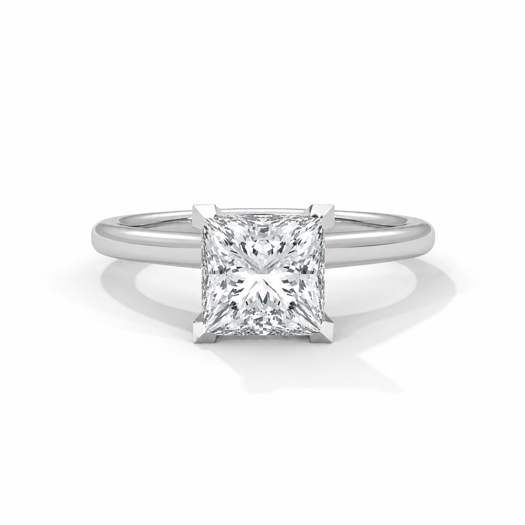 Princess cut Solitaire Ring