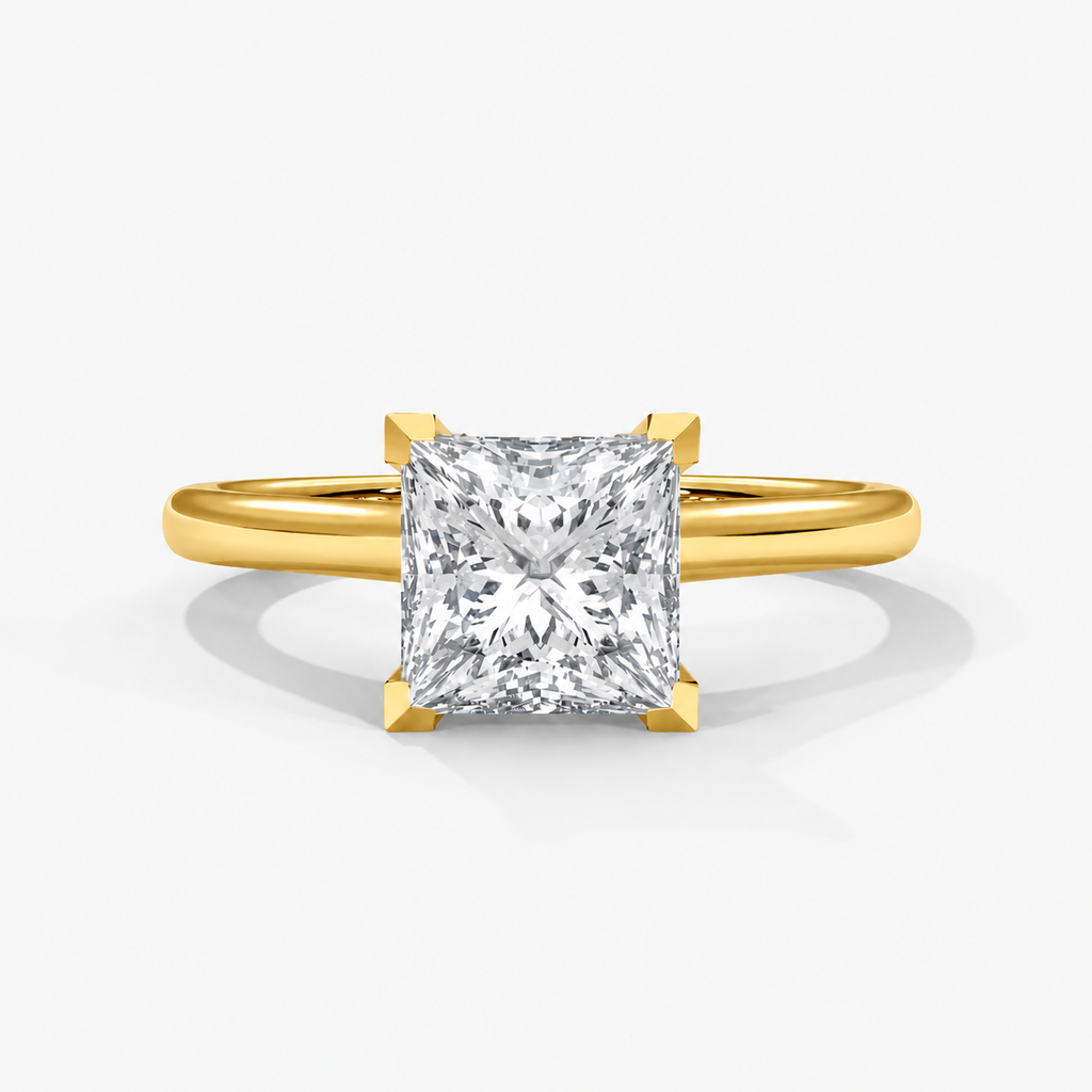 Princess cut Solitaire Ring