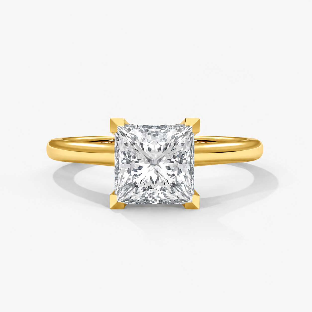 Princess cut Solitaire Ring