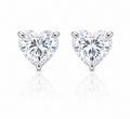 Heart-Cut Diamond Solitaire Studs