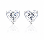 Heart-Cut Diamond Solitaire Studs