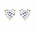 Heart-Cut Diamond Solitaire Studs