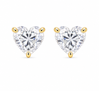 Heart-Cut Diamond Solitaire Studs