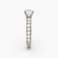 Diavont Channel-Set Diamond Engagement Ring with Cushion-Cut Center Stone