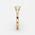Diavont Classic Three-Stone Diamond Engagement Ring Mounting