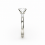 Classic Three-Stone Round Diamond Ring with Pear Side Accents (Mounting only)