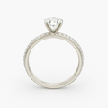 2 ct to 8 ct Diavont Classic Solitaire Engagement Ring Mounting with Side Stones