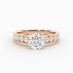 Diavont Vintage Channel-Set Round Cut Diamond Engagement Ring