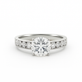 Diavont Vintage Channel-Set Round Cut Diamond Engagement Ring