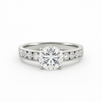 Diavont Vintage Channel-Set Round Cut Diamond Engagement Ring