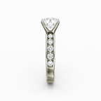 Diavont Vintage Channel-Set Round Cut Diamond Engagement Ring
