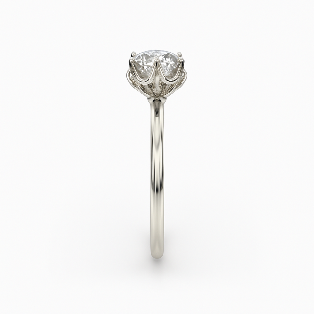 2 ct to 8 ct Diavont Hexagon Halo Engagement Ring