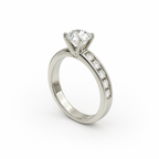 Diavont Vintage Channel-Set Round Cut Diamond Engagement Ring