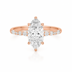 2 ct to 8 ct Diavont Marquise-Cut Diamond Engagement Ring Mounting