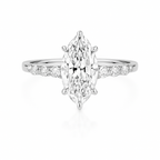 2 ct to 8 ct Diavont Marquise-Cut Diamond Engagement Ring Mounting