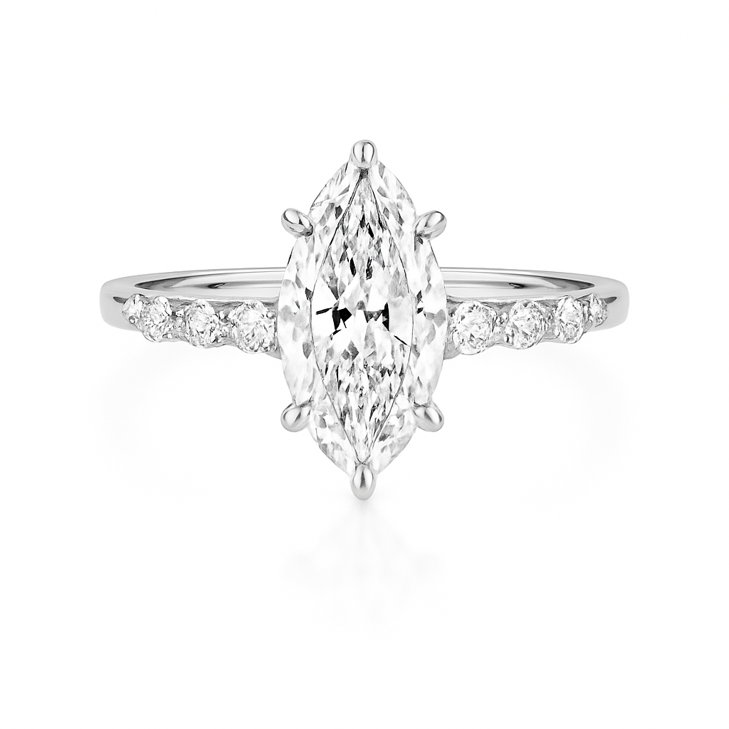 2 ct to 8 ct Diavont Marquise-Cut Diamond Engagement Ring Mounting