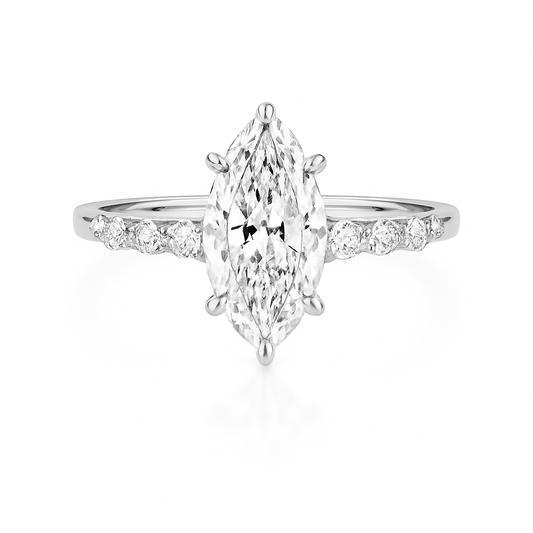 2 ct to 8 ct Diavont Marquise-Cut Diamond Engagement Ring Mounting