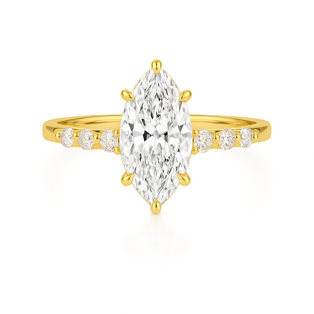 2 ct to 8 ct Diavont Marquise-Cut Diamond Engagement Ring Mounting