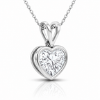 Heart Cut Diamond Pendant with Chain