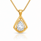 Pear Cut Diamond Pendant with Chain