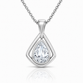Pear Cut Diamond Pendant with Chain