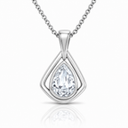 Pear Cut Diamond Pendant with Chain