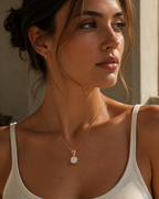 Bezel Round Solitaire Diamond Pendant Necklace