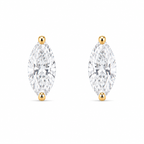 Marquise-Cut Diamond Solitaire Studs