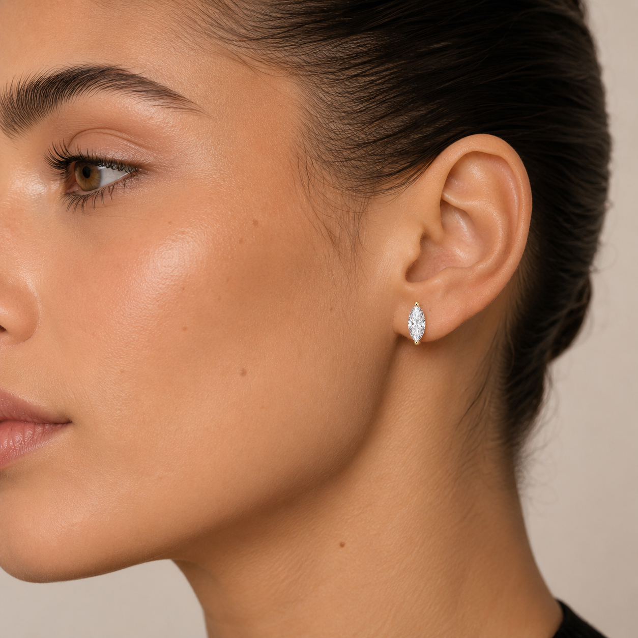 Marquise-Cut Diamond Solitaire Studs