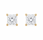 Princess-Cut Diamond Solitaire Studs