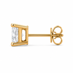 Princess-Cut Diamond Solitaire Studs