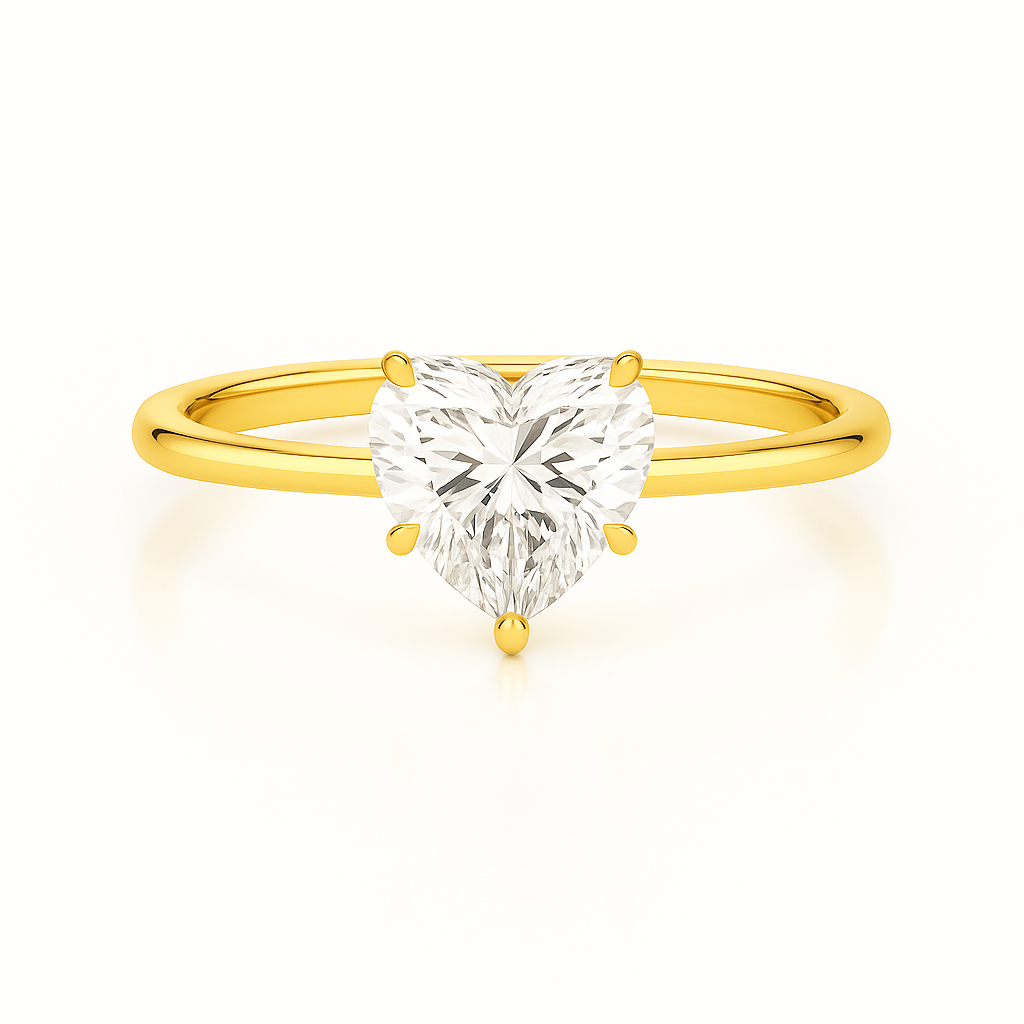 2 ct to 8 ct Diavont Heart-Cut Diamond Solitaire Engagement Ring Mounting