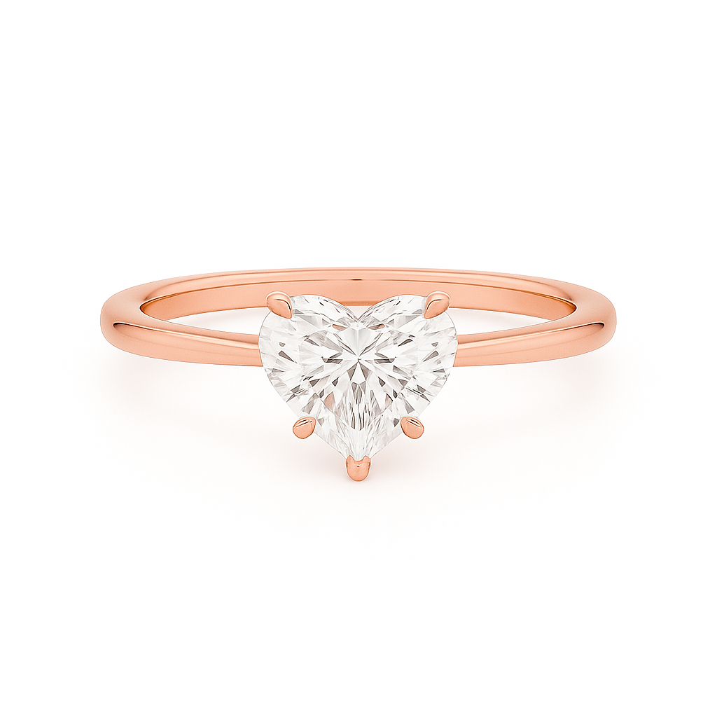 2 ct to 8 ct Diavont Heart-Cut Diamond Solitaire Engagement Ring Mounting