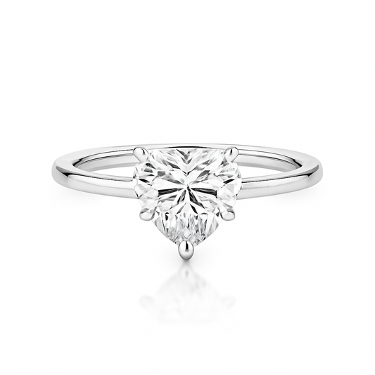 2 ct to 8 ct Diavont Heart-Cut Diamond Solitaire Engagement Ring Mounting