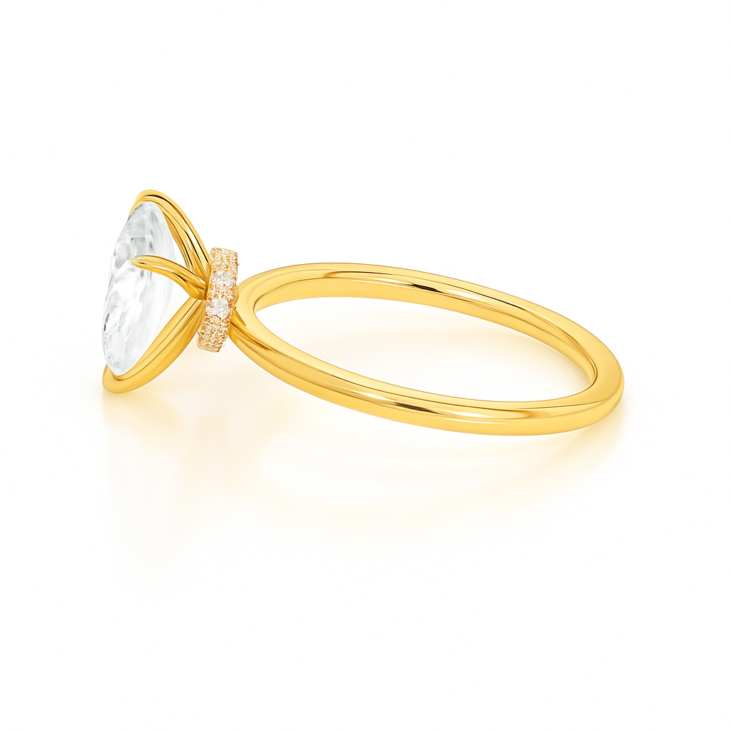 2 ct to 8 ct Diavont Heart-Cut Diamond Solitaire Engagement Ring Mounting
