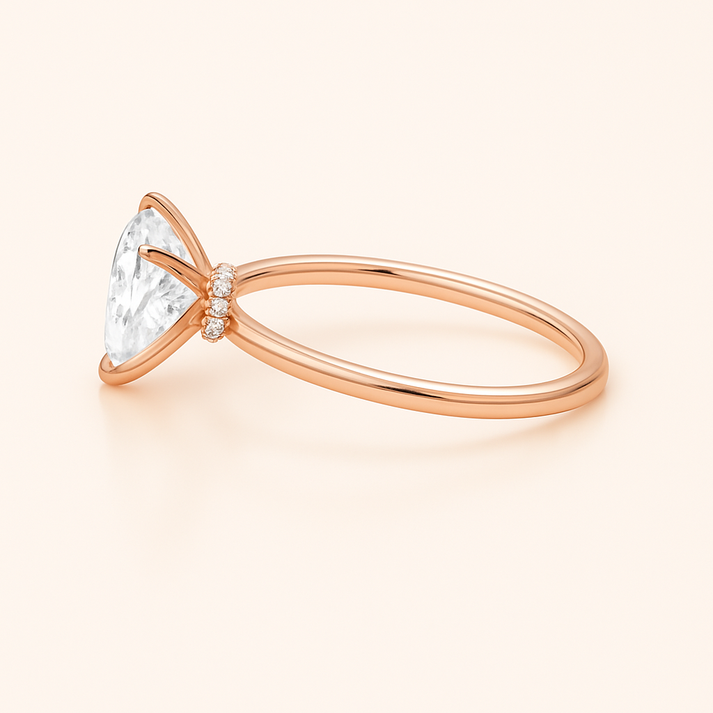 2 ct to 8 ct Diavont Heart-Cut Diamond Solitaire Engagement Ring Mounting