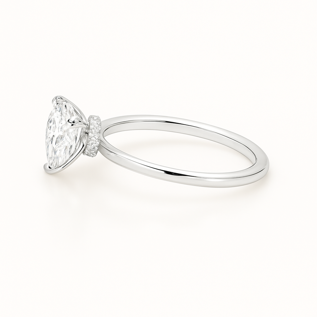 2 ct to 8 ct Diavont Heart-Cut Diamond Solitaire Engagement Ring Mounting